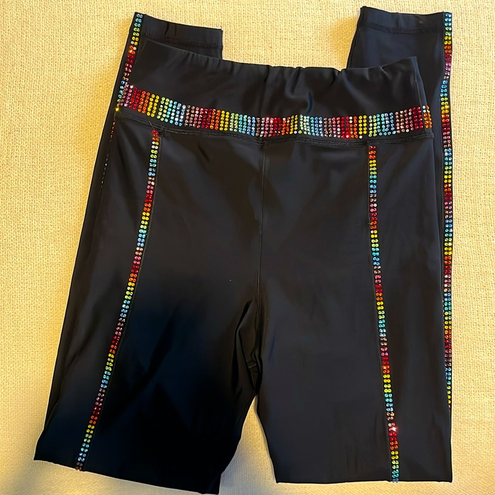 Adam Selman Leggings rainbow crystal racer leggings Pride edition size‎ S - Picture 9 of 12